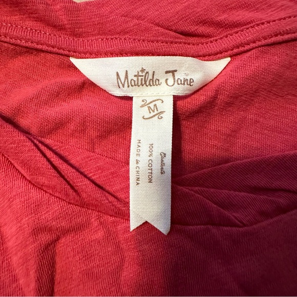 Matilda Jane Red Ruffle Medium Women Top - Picture 7 of 7